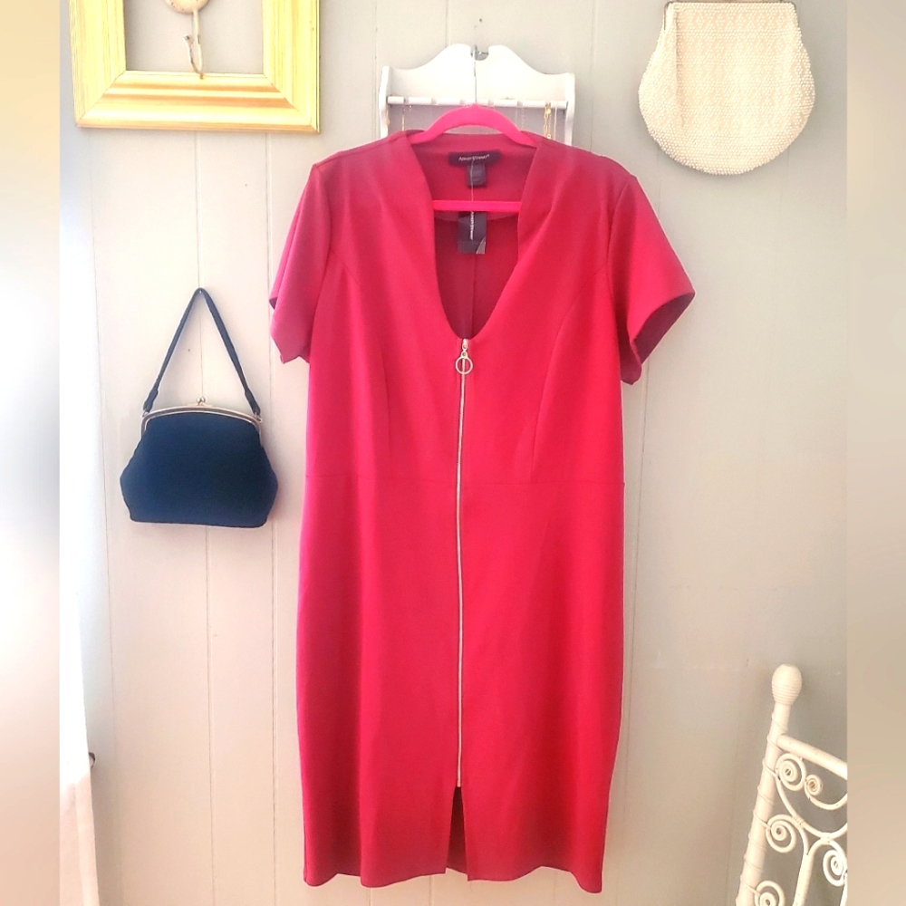 NWT Ashley Stewart dress with silver zipper detail